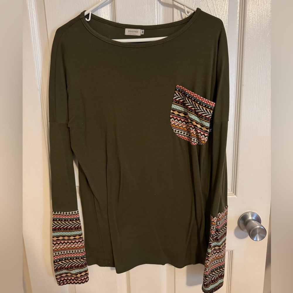 Olive Green Top